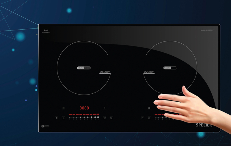 Mặt bếp được làm từ kính Ceramic M - millennium, chịu lực chịu nhiết tốt, dễ vệ sinh