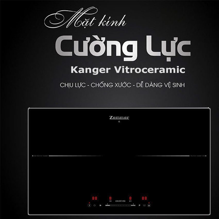 Bếp từ đôi inverter Zemmer IZM 206 A ( Nẹp Alu ) - Hàng chính hãng