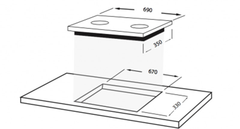 Bếp từ đôi âm kính Faber FB-702IN - Hàng chính hãng