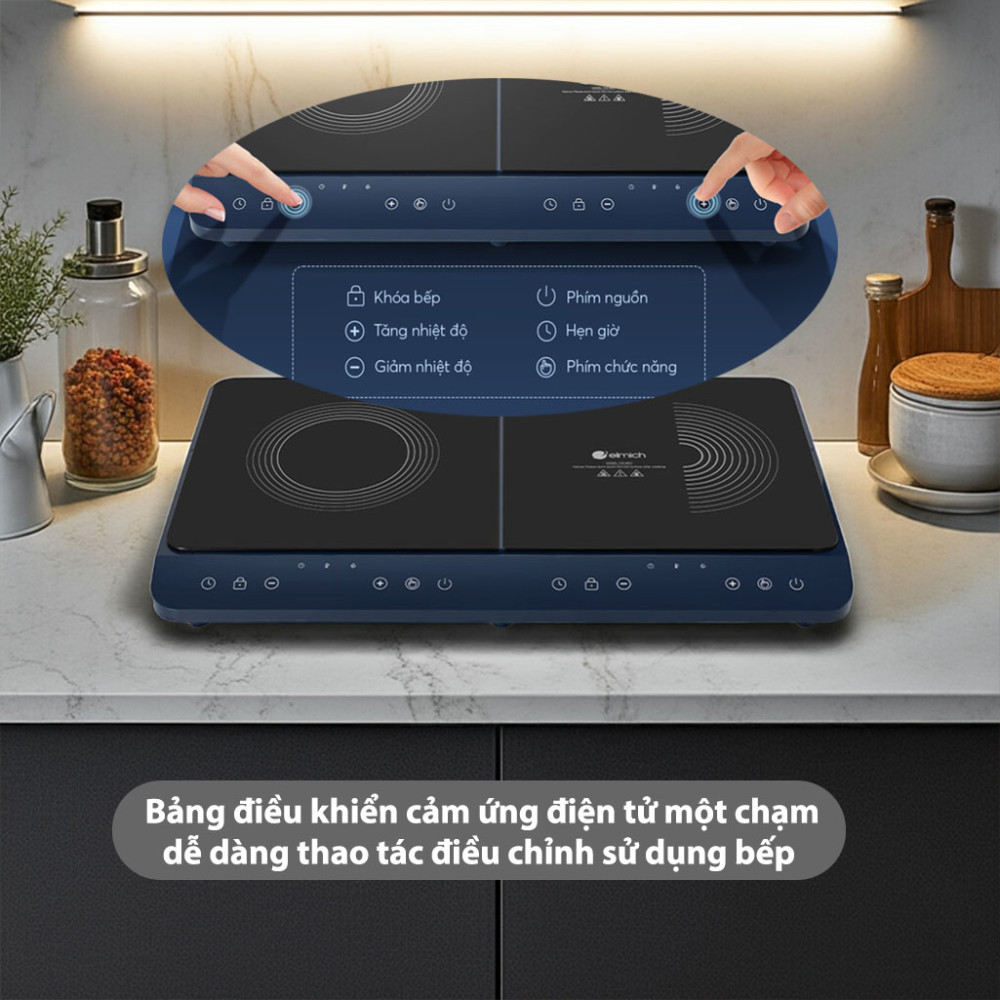 Bếp từ đôi để bàn Elmich ICE-8941 - Hàng chính hãng