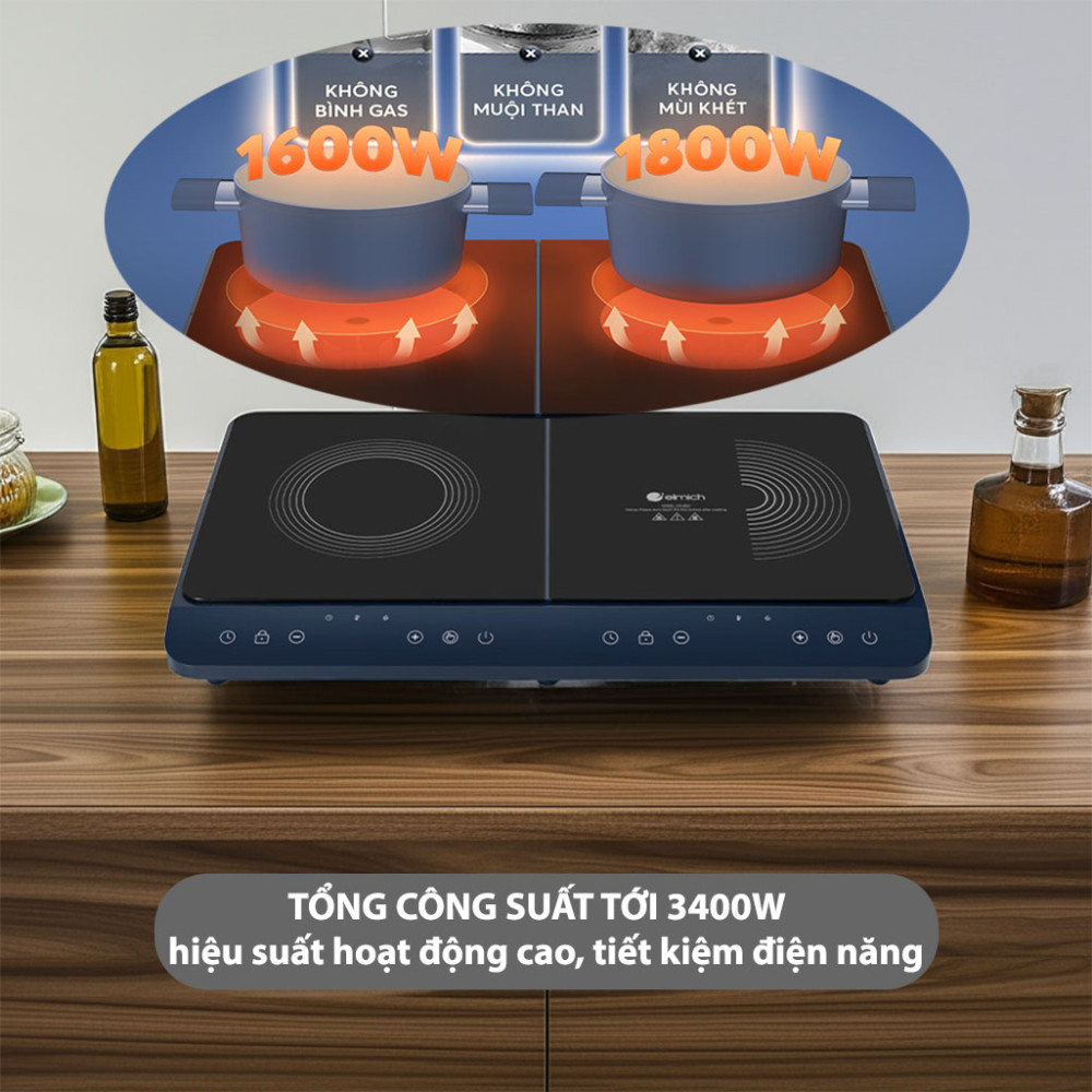 Bếp từ đôi để bàn Elmich ICE-8941 - Hàng chính hãng