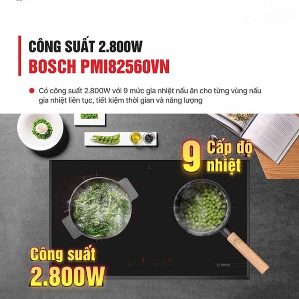 Bếp từ đôi lắp âm Bosch PMI82560VN serie 6 - Hàng chính hãng