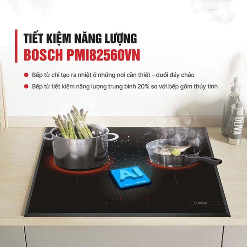 Bếp từ đôi lắp âm Bosch PMI82560VN serie 6 - Hàng chính hãng