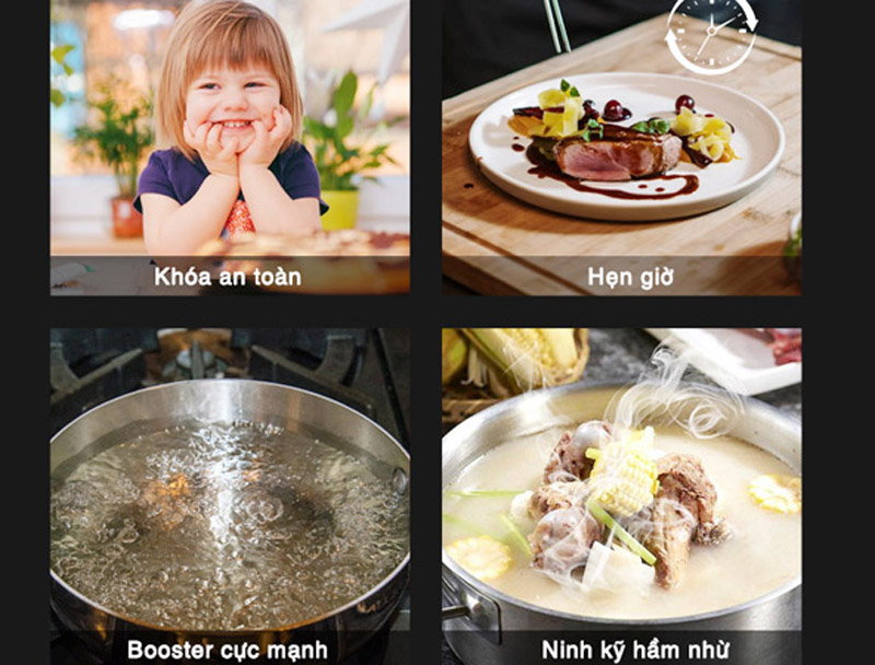 Bếp điện từ đôi Richborn RI7343H28R - Hàng chính hãng