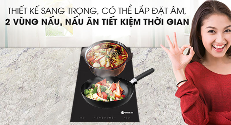 Bếp điện từ domino Arber AB-001 - Hàng chính hãng