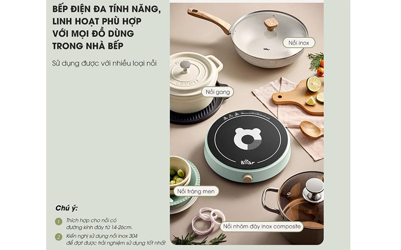 Bếp từ đơn Bear SB-BT21W - Hàng chính hãng