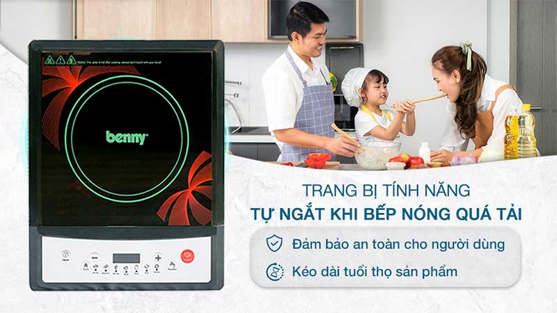 Tính năng an toàn của Bếp từ đơn Benny BI-01