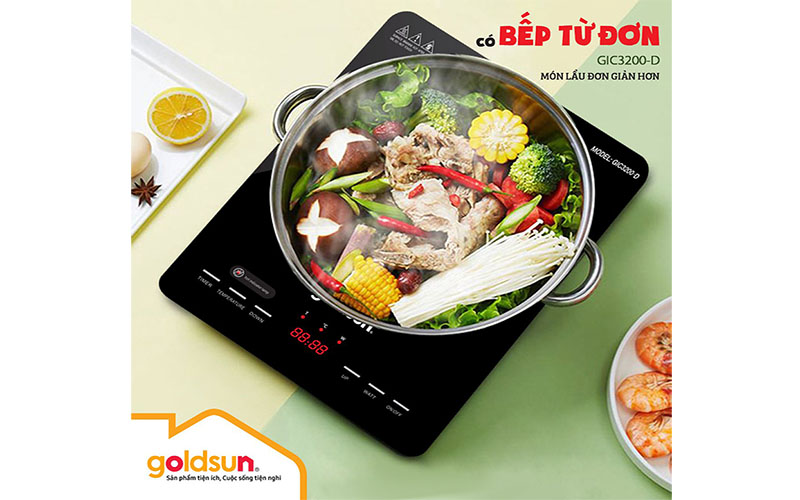 Bếp từ đơn Goldsun GIC3200-D - Hàng chính hãng