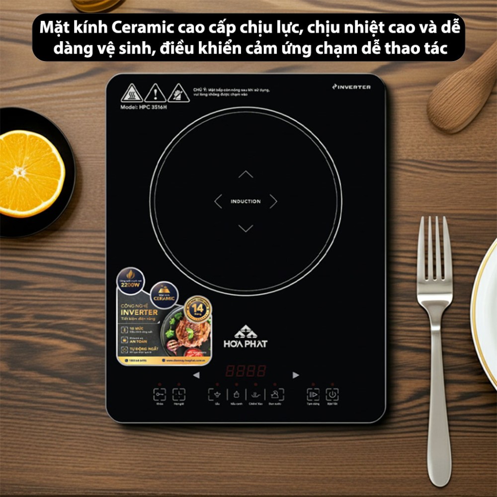 Bếp từ đơn Inverter Hòa Phát HPC-3S16H - Hàng chính hãng
