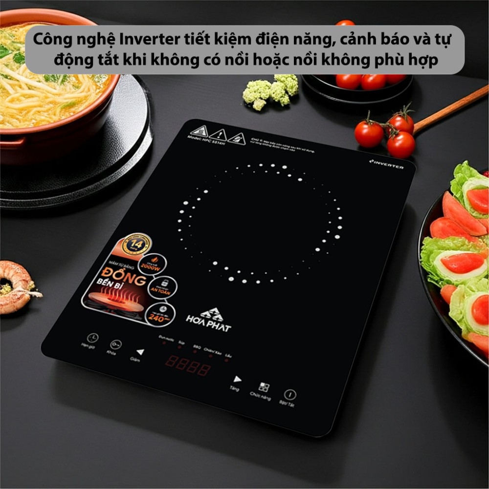 Bếp từ đơn Inverter Hòa Phát HPC-5S14H - Hàng chính hãng
