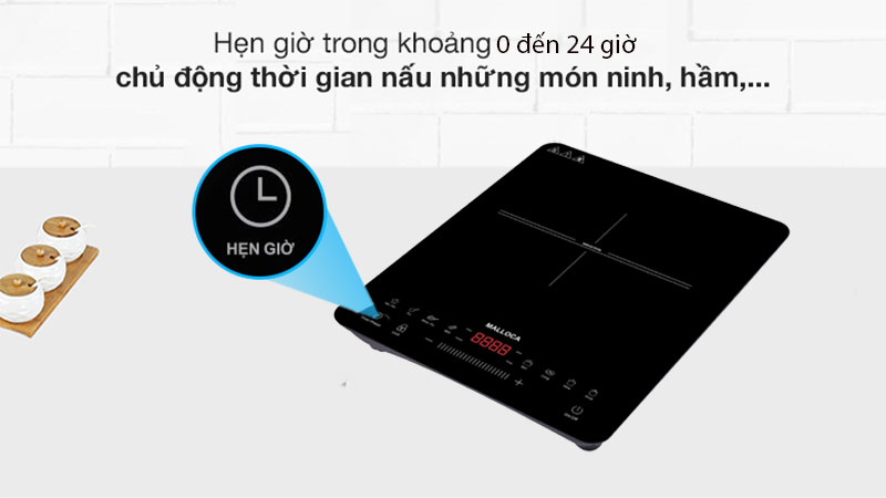 Chức năng hẹn giờ của Bếp từ đơn Malloca MCT-K30