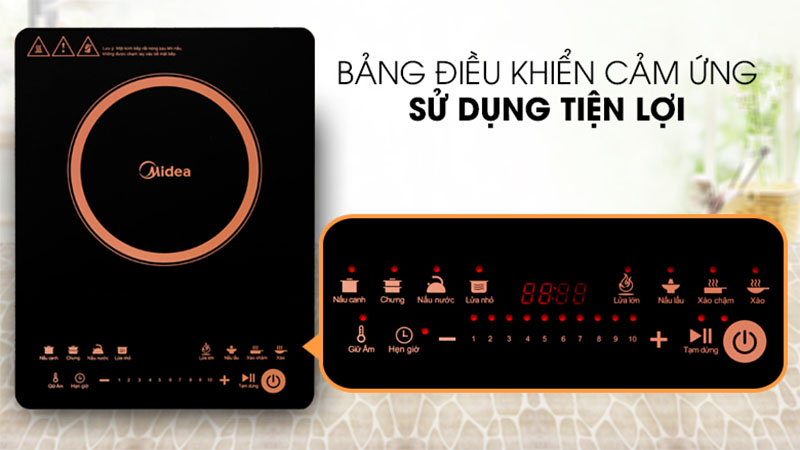 Bếp từ đơn Midea MI-T2120DC - Hàng chính hãng