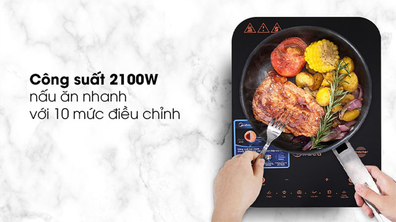 Bếp từ đơn Midea MI-T2121DB - Hàng chính hãng