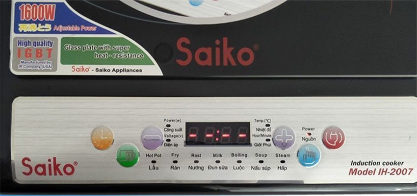 Bếp từ đơn Saiko IH-2007 - Hàng chính hãng