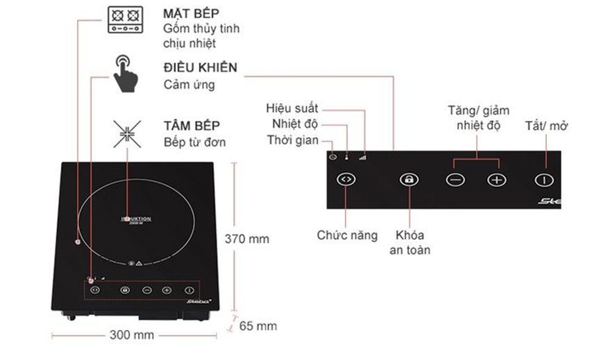 Bếp từ đơn Steba IK60E - Hàng chính hãng