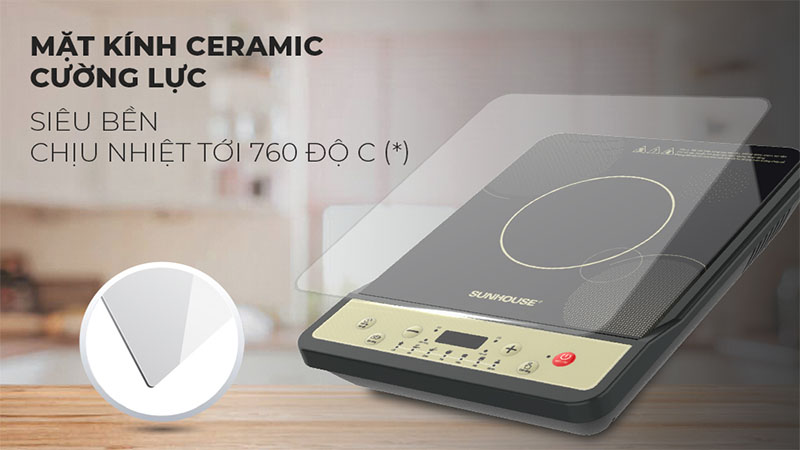 Mặt kính của Bếp từ đơn Sunhouse SHD6158