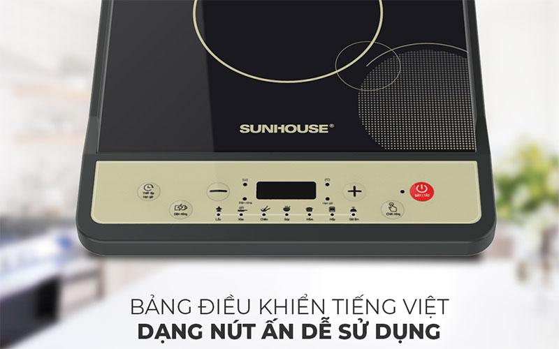 Bảng điều khiển của Bếp từ đơn Sunhouse SHD6158