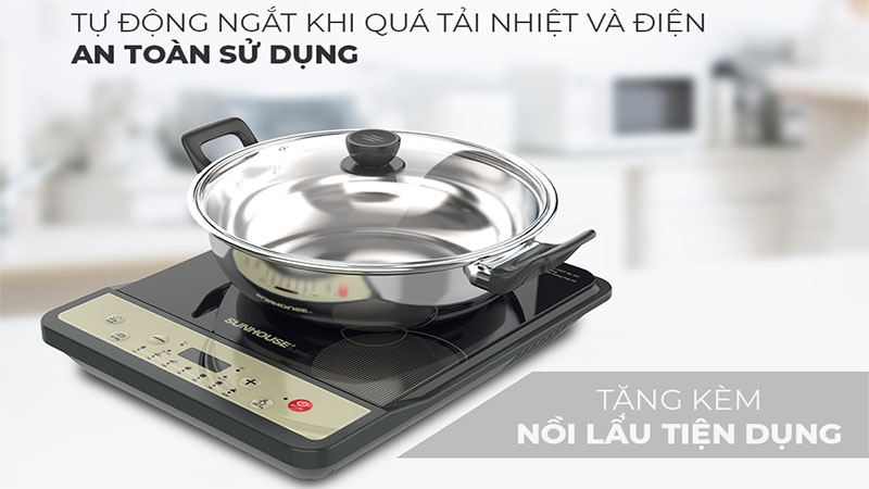 Tính năng an toàn của Bếp từ đơn Sunhouse SHD6158