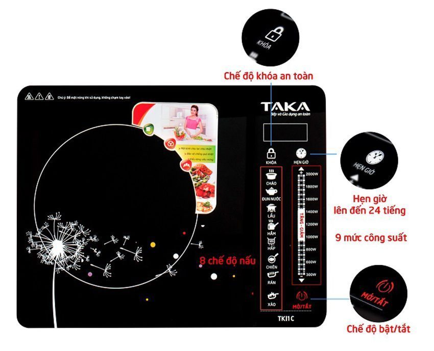 Bếp từ đơn Taka TKI1C - Hàng chính hãng