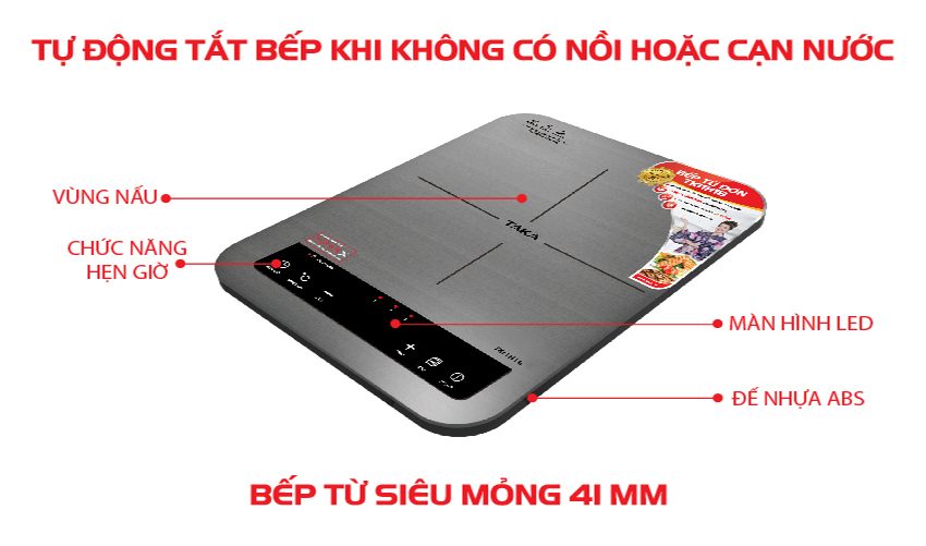 Bếp từ đơn Taka TKI1H18 - Hàng chính hãng
