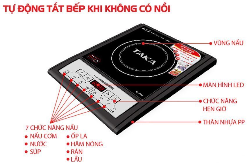 Bếp từ đơn Taka TKI1H20B - Hàng chính hãng