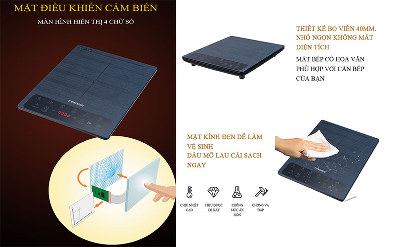 Bếp từ đơn Tiross TS8041 - Hàng chính hãng