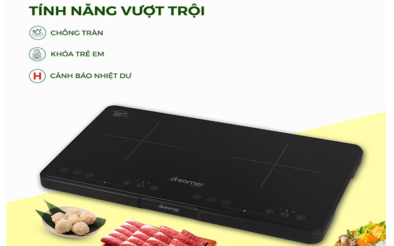 Bếp từ dương đôi Dreamer DKA-DIC135B