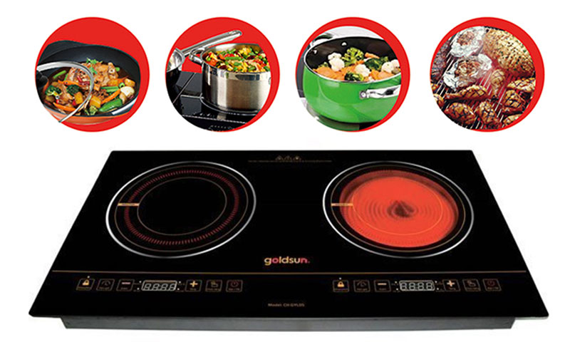 Bếp từ kết hợp hồng ngoại Goldsun CH-GYL05 - Hàng chính hãng