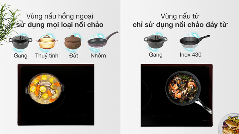 Bếp từ hồng ngoại lắp âm Hafele HC-M772D (536.61.695) - Hàng chính hãng