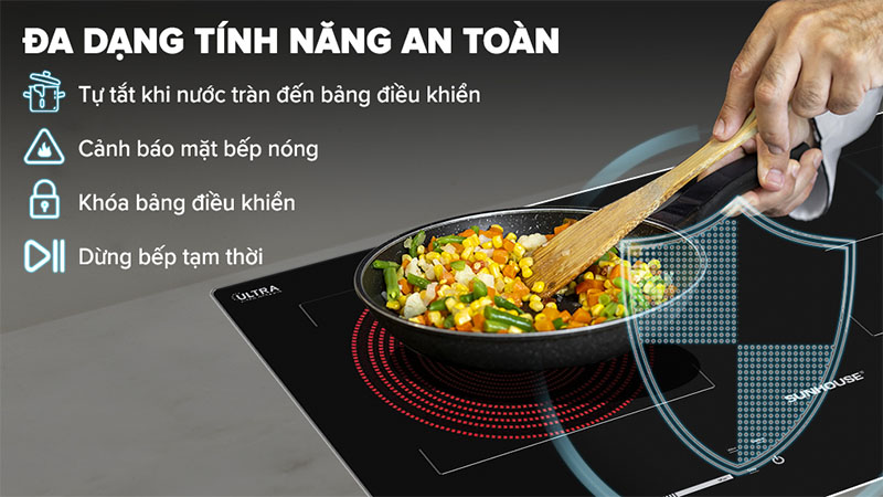 Bếp từ hồng ngoại lắp âm Sunhouse SHB81051-VMD - Hàng chính hãng