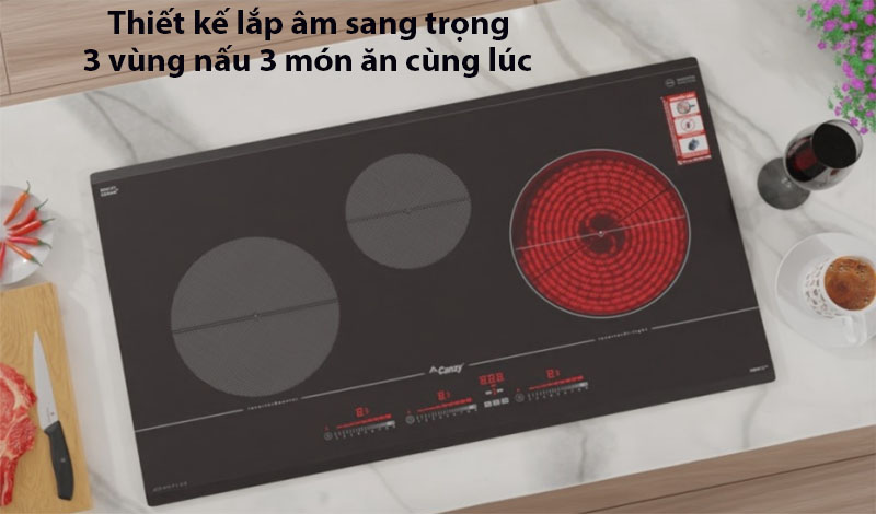 Thiết kế lắp âm của Bếp từ kết hợp hồng ngoại Canzy CZ-970-PLUS