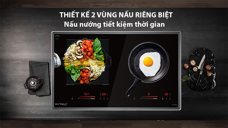 Bếp từ kết hợp hồng ngoại Eurosun EU-TE728PRO - Hàng chính hãng