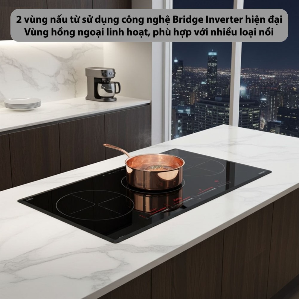 Bếp từ kết hợp hồng ngoại GrandX GX-E738LUX - Hàng chính hãng