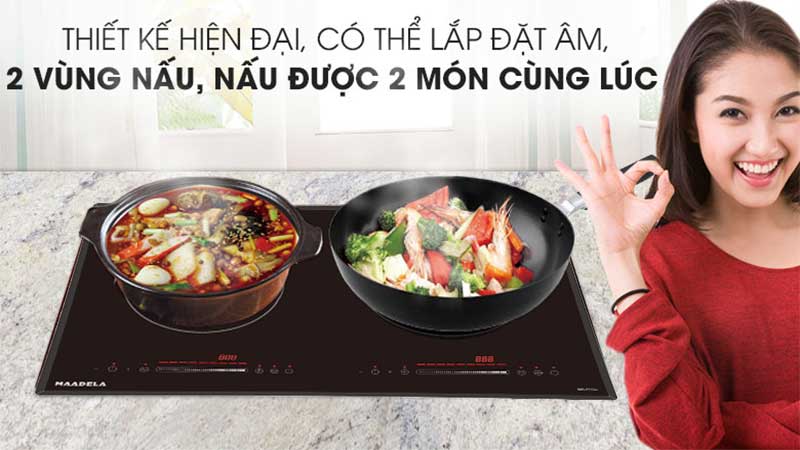 Bếp từ kết hợp hồng ngoại Maadela MD-222IH - Hàng chính hãng