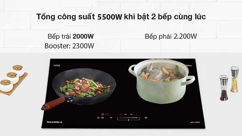 Bếp điện từ kết hợp hồng ngoại Maadela MD-Y02IH - Hàng chính hãng