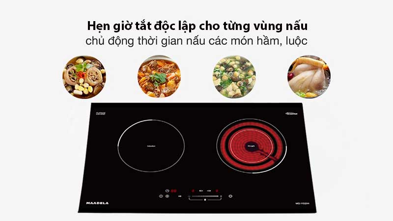 Bếp điện từ kết hợp hồng ngoại Maadela MD-Y02IH - Hàng chính hãng