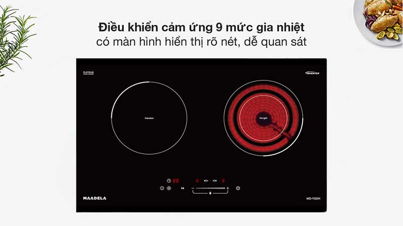 Bếp điện từ kết hợp hồng ngoại Maadela MD-Y02IH - Hàng chính hãng