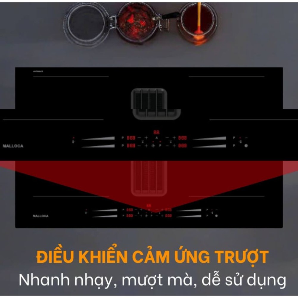 Bếp từ kết hợp hút mùi Malloca HIH 860 FZ - Hàng chính hãng