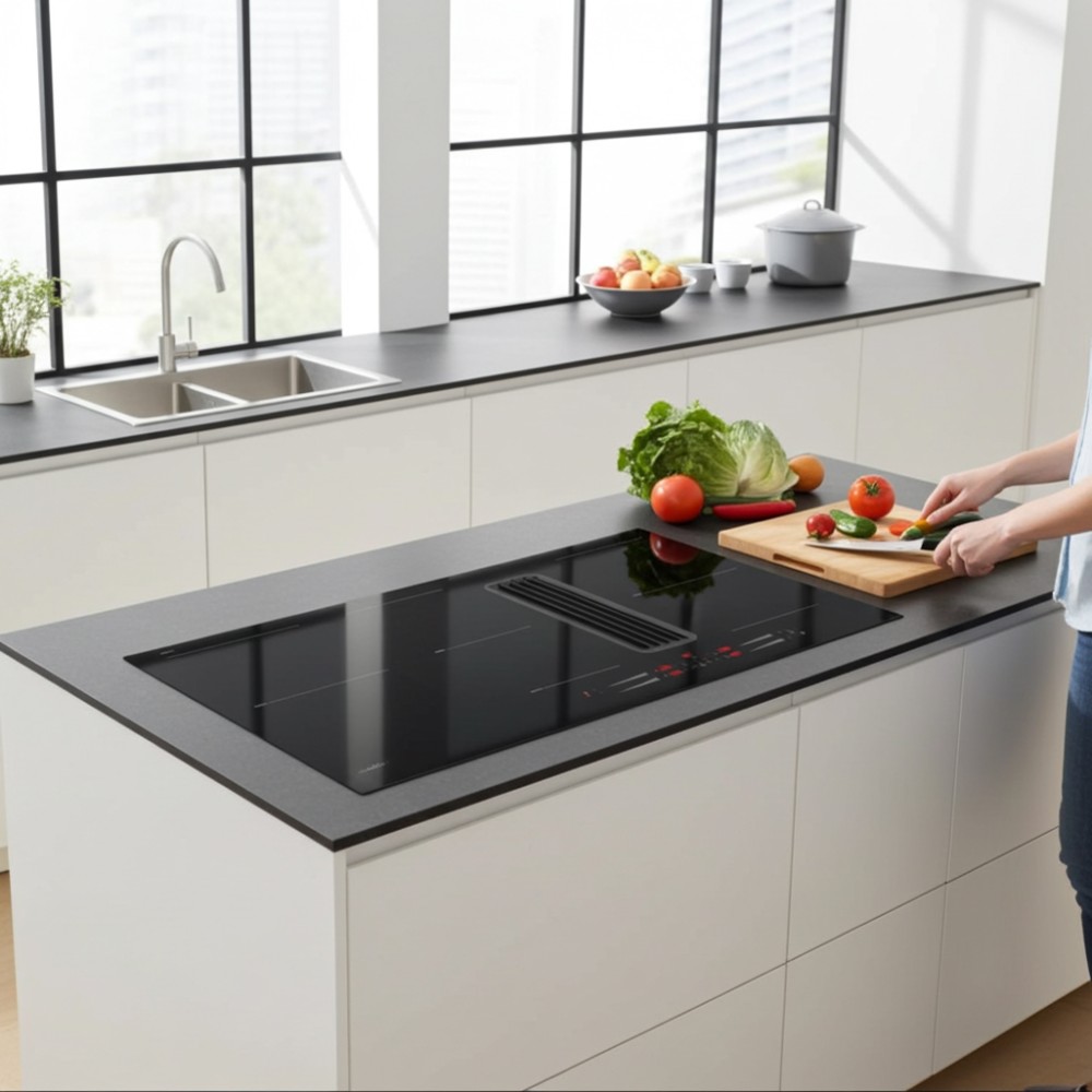 Bếp từ kết hợp hút mùi Malloca HIH 860 FZ - Hàng chính hãng