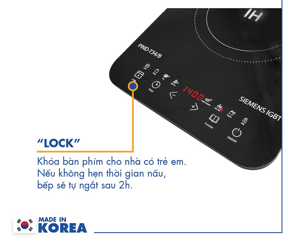 Bếp điện từ đơn Korea King PIND-T34B - Hàng chính hãng