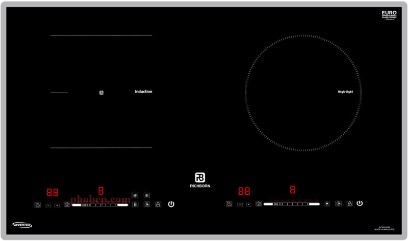 Bếp đôi hồng ngoại điện từ Richborn RI7343H28M - Hàng chính hãng