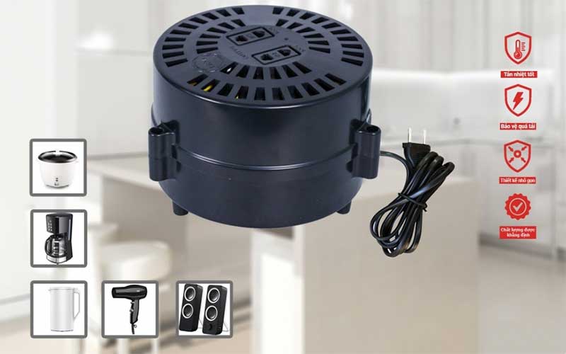 Biến áp đổi nguồn hạ áp 1 pha LiOA DN012 - Hàng chính hãng