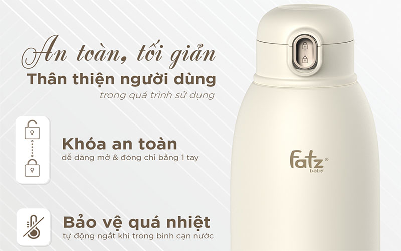 Bình đun và hâm nước pha sữa mini Smart 7 Fatzbaby FB3813KB - Hàng chính hãng