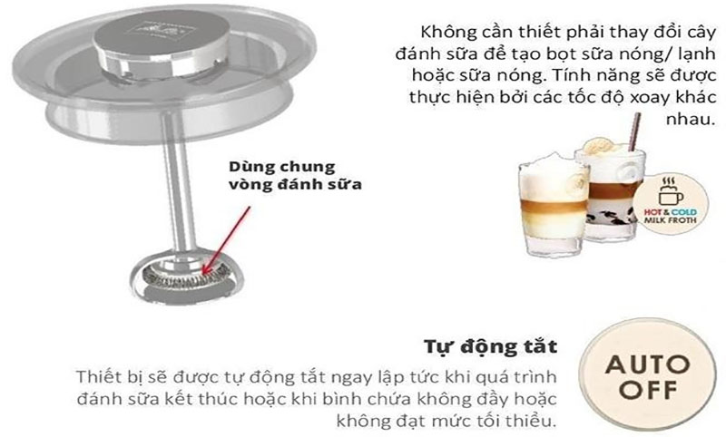 Bình đánh sữa Melitta Cremio II Stainless Steel