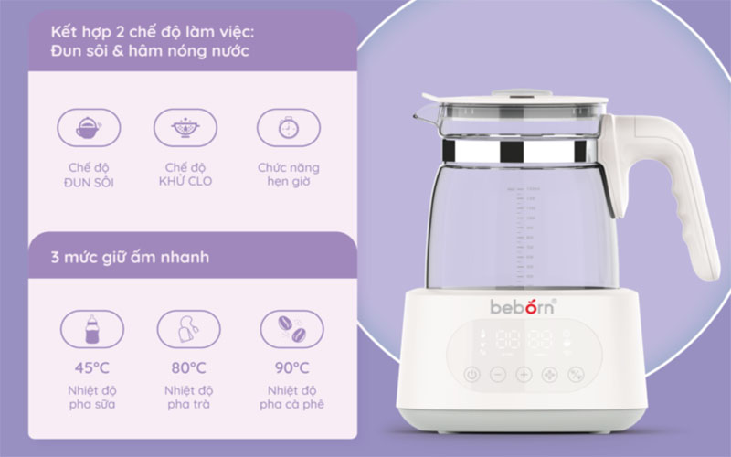 Bình đun nước giữ nhiệt Beborn K01HB