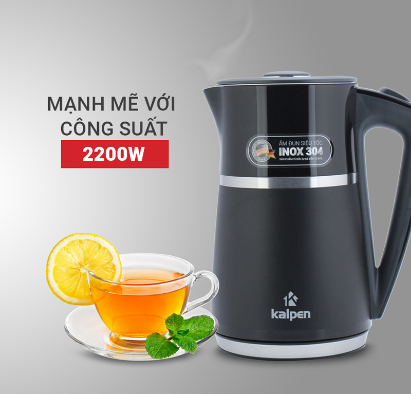 Bình đun nước siêu tốc 3 lớp Kalpen KK33 - Hàng chính hãng