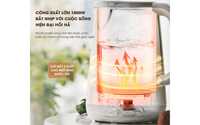 Công suất của Bình đun nước siêu tốc Bear SB-ST17T