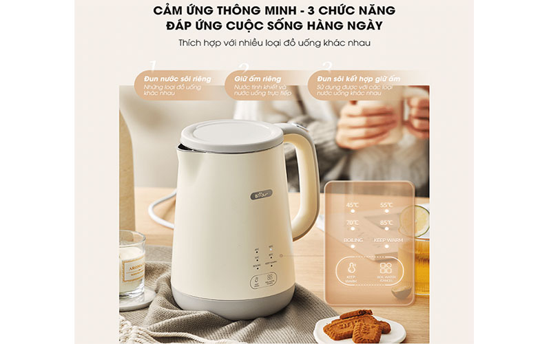 Bảng điều khiển cảm ứng của Bình đun nước siêu tốc Bear SB-ST17T