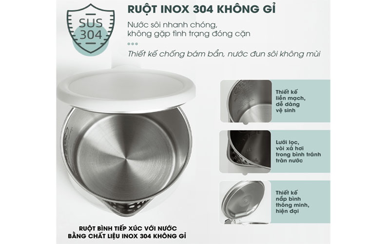 Bình đun nước siêu tốc Bear ZDH-Q17B1 - Hàng chính hãng