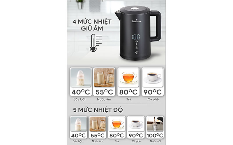Bình đun nước siêu tốc BlueStone KTB-3466 - Hàng chính hãng